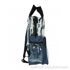DALIX Small Clear Backpack Transparent PVC Security Security School Bag in Teal